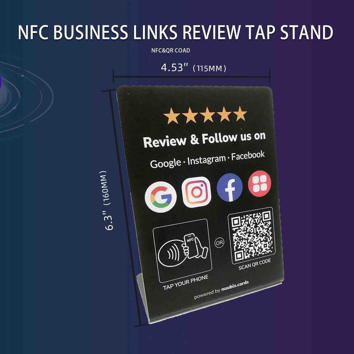All-in-one Review Stand for Google with Social Media Sign