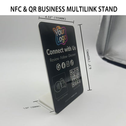 Custom Review Tap Card Stand for Google & Social Media Sign (2 Pack)