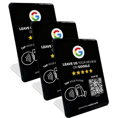 Review Stand for Google with NFC and QR Code (3 PCS), Large: 6.3" × 4.53"