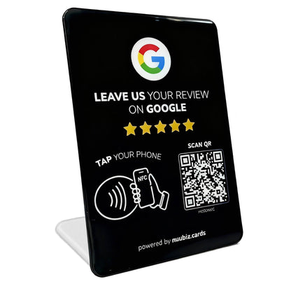Review Stand for Google with NFC & QR (Large:6.3 × 4.53 inches)