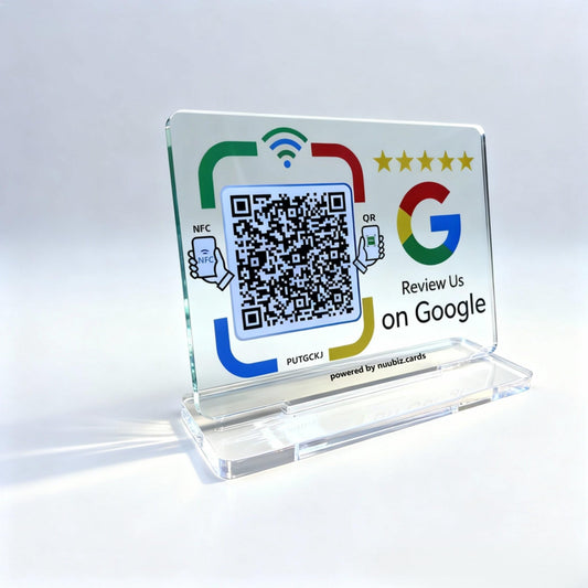 NUUBIZ Review Tap Card Stand, NFC Review Us Sign