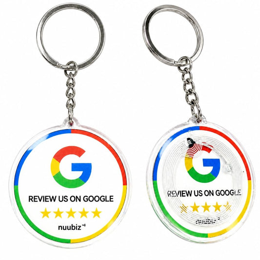 NUUBIZ Google Review Tap Card Keychain