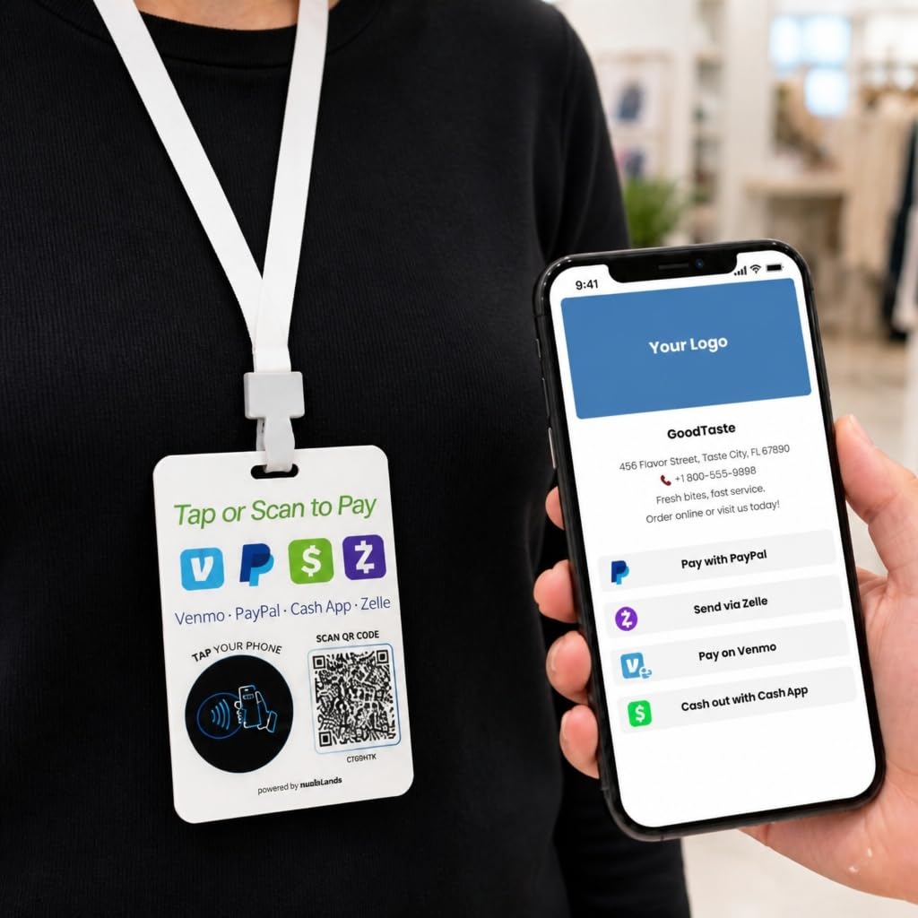 Multi-Link Payment Badge for Venmo, Cash App, Zelle & PayPal